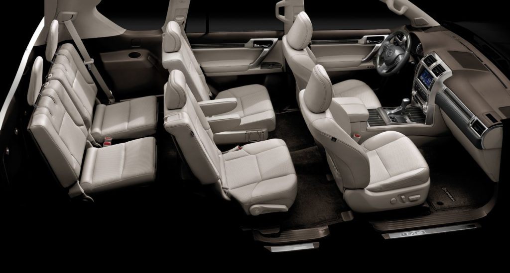 2021 Lexus GX 460 seating configuration for six.