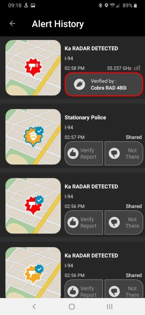 Cobra iRadar App 5